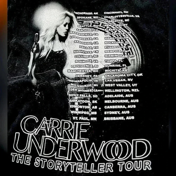 Carrie Underwood The Storyteller Tour Tee music country Graffic t-shirt - Picture 2 of 5